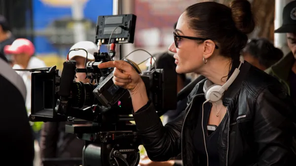 Filmmaker in a studio